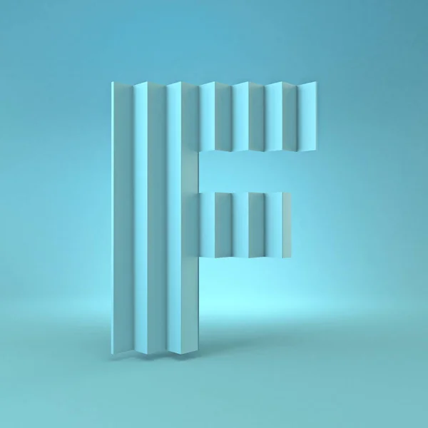 Cold Blue Font Letter Render Illustration Blue Background — 스톡 사진