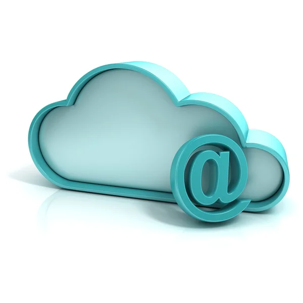 Cloud mail 3d computer icon isolated — Stock Photo, Image