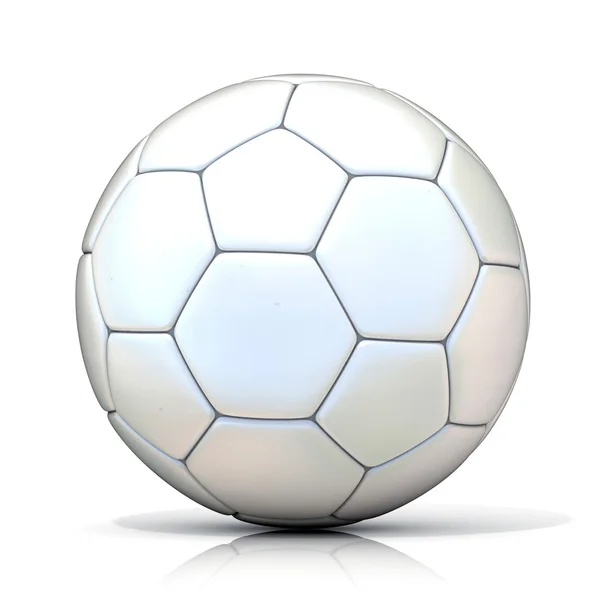 Football blanc - ballon de football, isolé sur fond blanc . — Photo