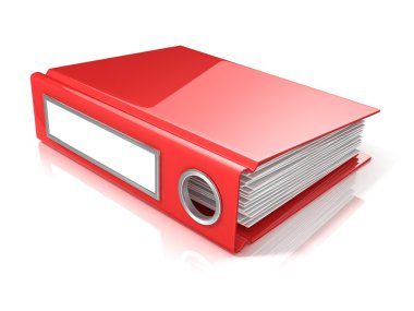Red office folder clipart
