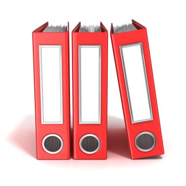 Bağlayıcılar, kırmızı office klasörler satırı