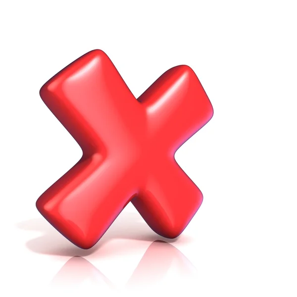 Red incorrect check mark — Stock Photo, Image