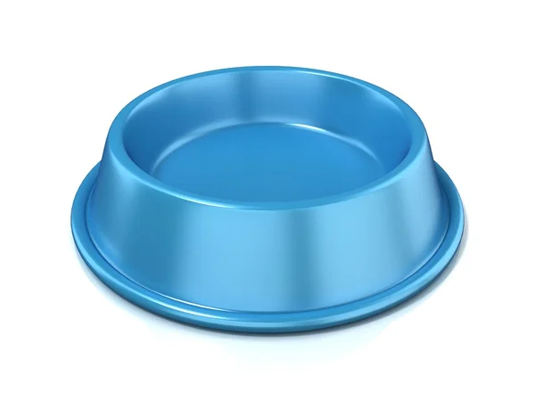 Синя порожня миска для домашніх тварин — стокове фото