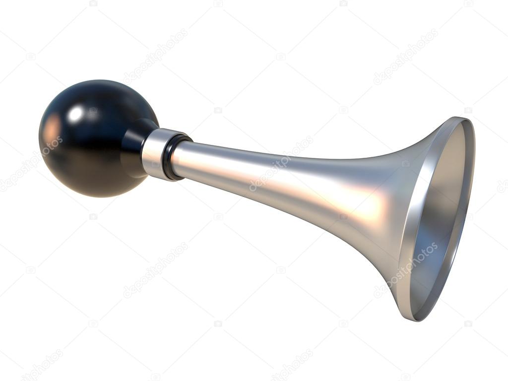 Vintage air horn with rubber bulb. Klaxon