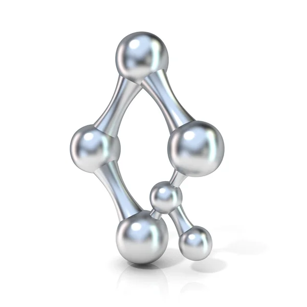 Molekylär teckensnitt kravbrev - Q. 3d render illustration, isolerad på vit bakgrund — Stockfoto