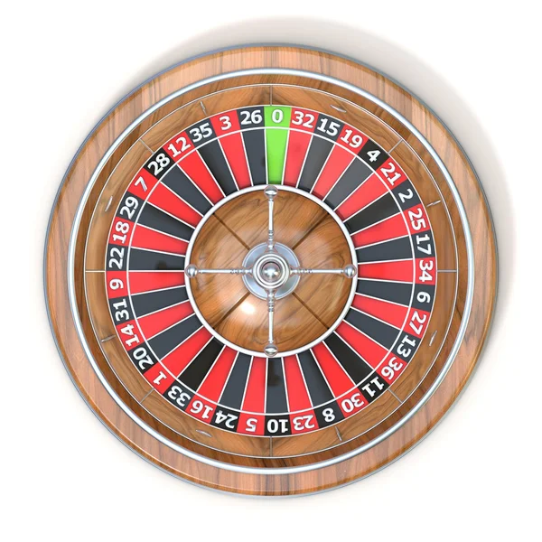 Roulette wheel. Top view. 3D render illustration isolated on white background — Stock Photo, Image