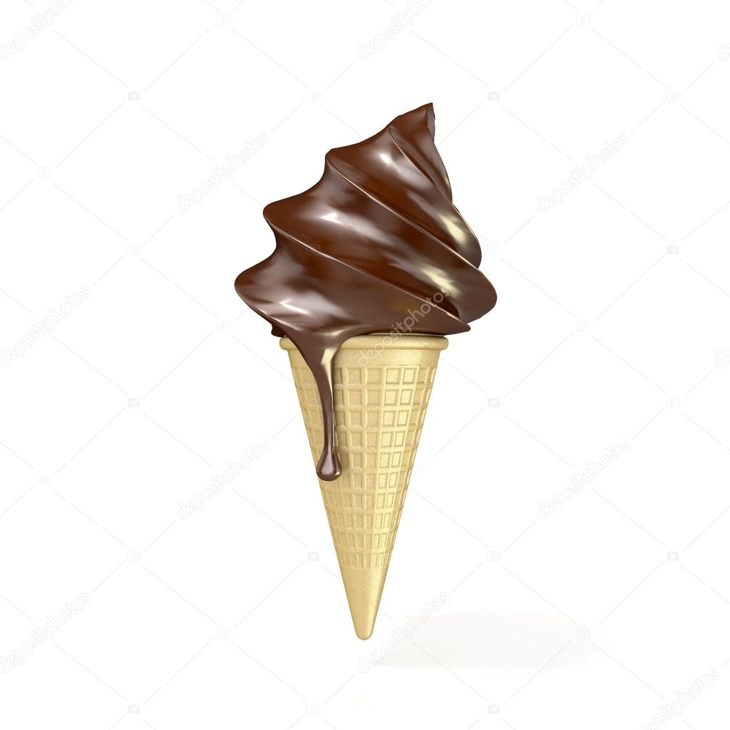 Soft serve chocolate ice cream