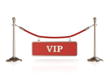 VIP işareti ile kadife ip bariyer