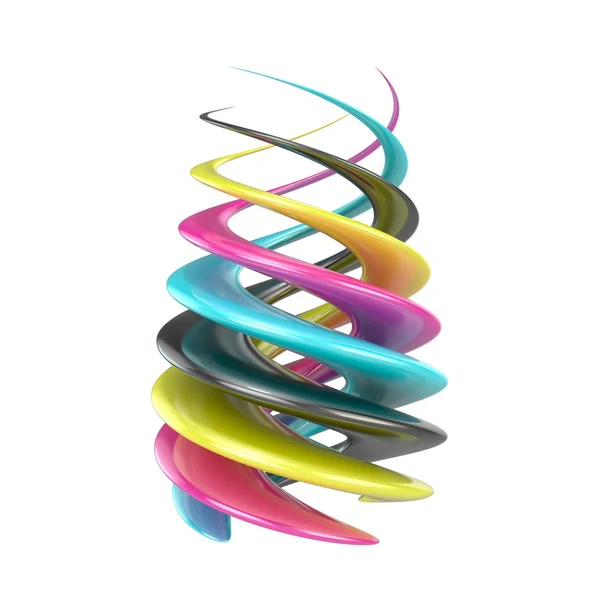 CMYK abstract shape. 3D render — Stock Photo, Image