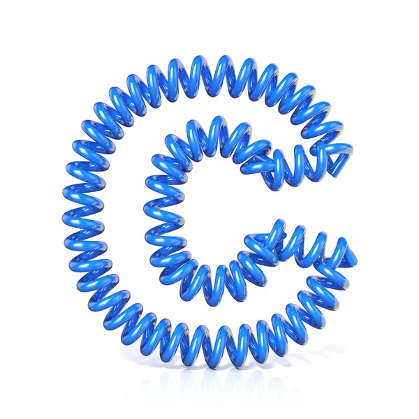 Våren, spiral kabel teckensnitt kravbrev - C. 3d — Stockfoto