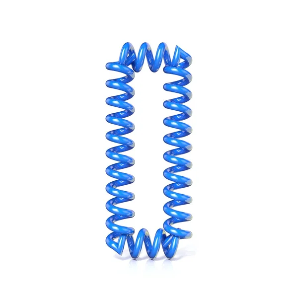 Resorte, espiral cable fuente colección letra - I. 3D — Foto de Stock