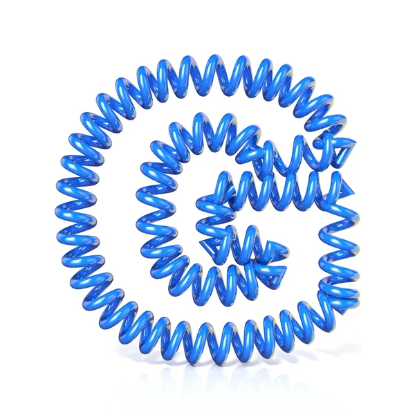 Primavera, espiral carta de coleta de fonte de cabo - G. 3D — Fotografia de Stock