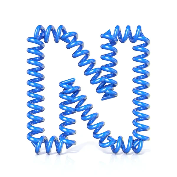 Våren, spiral kabel teckensnitt kravbrev - N. 3d — Stockfoto