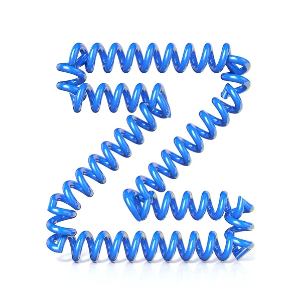 Resorte, espiral cable fuente colección letra - Z. 3D —  Fotos de Stock