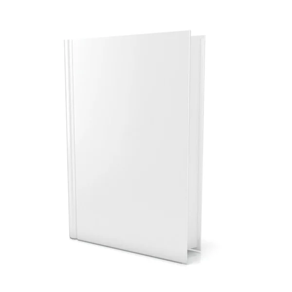 Cubierta de libro en blanco sobre fondo blanco. Renderizado 3D —  Fotos de Stock