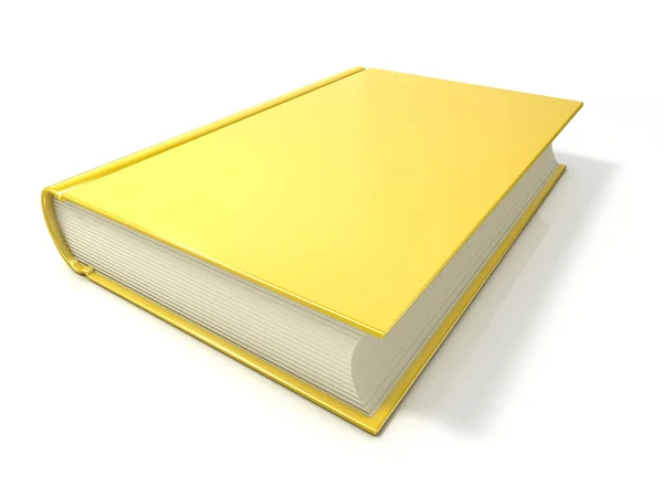 Livro amarelo. ilustração renderização 3D — Fotografia de Stock