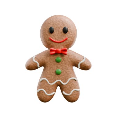 Zencefilli adam 3D resimleme beyaz arka planda izole edildi