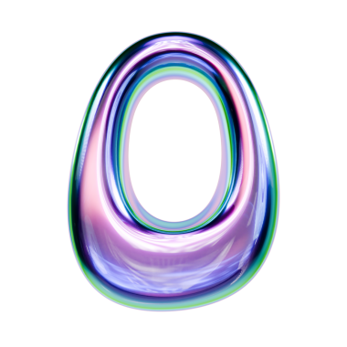 Sıvı metal yazı tipi Numara 0 ZERO 3D resimleme siyah arkaplan izole