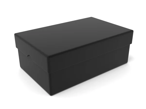 Caixa preta fechada, renderização 3D — Fotografia de Stock