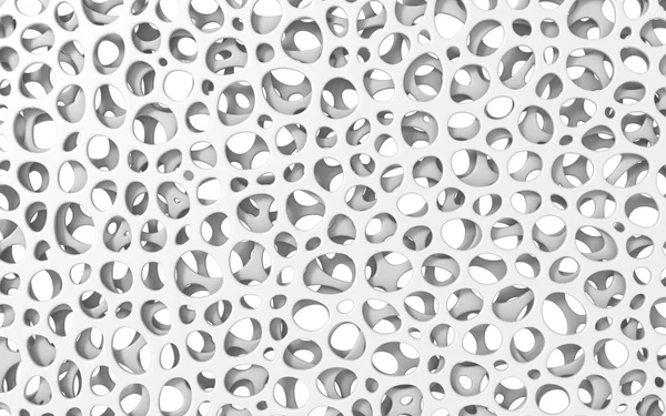Fond organique abstrait blanc. rendu 3D — Photo