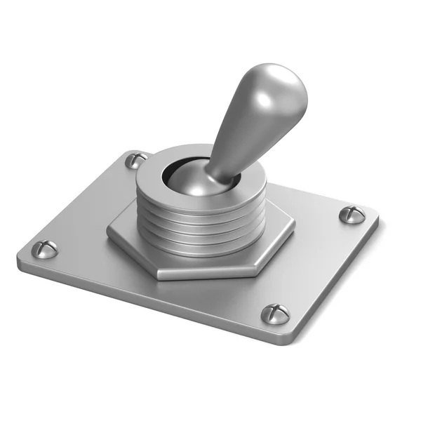 Metall-Kippschalter. 3d — Stockfoto