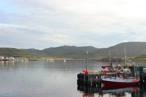 Bateaux Pêche Garés Sur Eau Des Villages Norvégiens — Photo