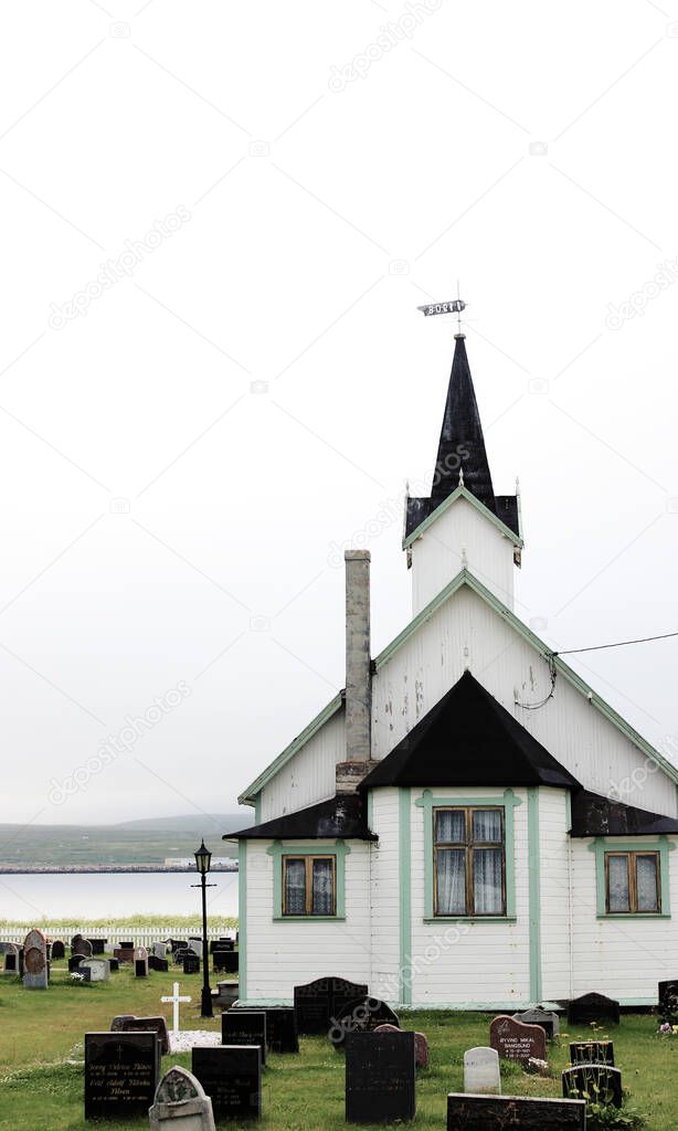 A small church in a village in the Northern part of Norway, Finnmark