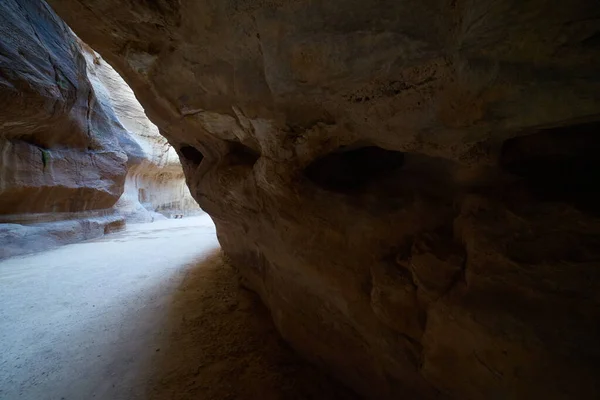 Gorge Petra Siq Sans Personne — Photo