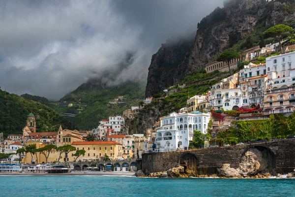 Cidade Italiana Amalfi Centro Histórico Cultural Turístico Costa Amalfi — Fotografia de Stock
