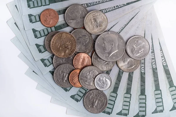 Американські Монети 100 Американських Доларів — стокове фото