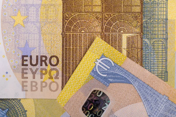 Several Bills Denominations 200 Euros — Stock Photo, Image