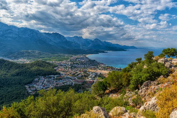 Kemer is a resort and port city on the Mediterranean coast of Turkey, in the province of Antalya. Located 42 kilometers southwest of the city of Antalya at the foot of the Taurus Mountains, it is part of the Turkish Riviera.