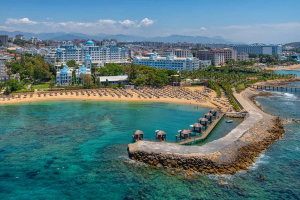 Uma Baía Pitoresca Com Praias Hotéis Região Avsallar Cidade Turca — Fotografia de Stock