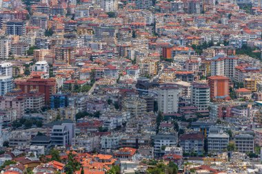 Türkiye 'nin Alanya kentinde yoğun nüfuslu satürasyon yerleşim alanı