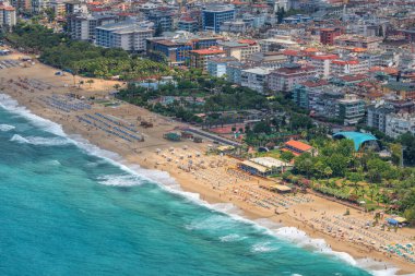 Türkiye 'nin Alanya tatil beldesindeki Kleopatra plajı