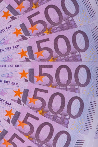 Fragments Billets 500 Euros Disposés Éventail — Photo