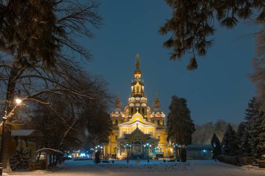 1907 yılında inşa edilen Kazakistan, Almatı 'daki Ortodoks Yükseliş Katedrali dünyanın en uzun ve en ünlü 100 Ortodoks kilisesinden biridir..