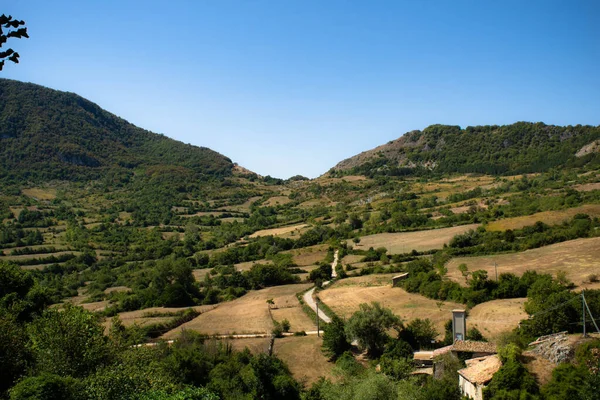Villages and mountain villages, perched on mountains of rock and tuff with remote panoramic views
