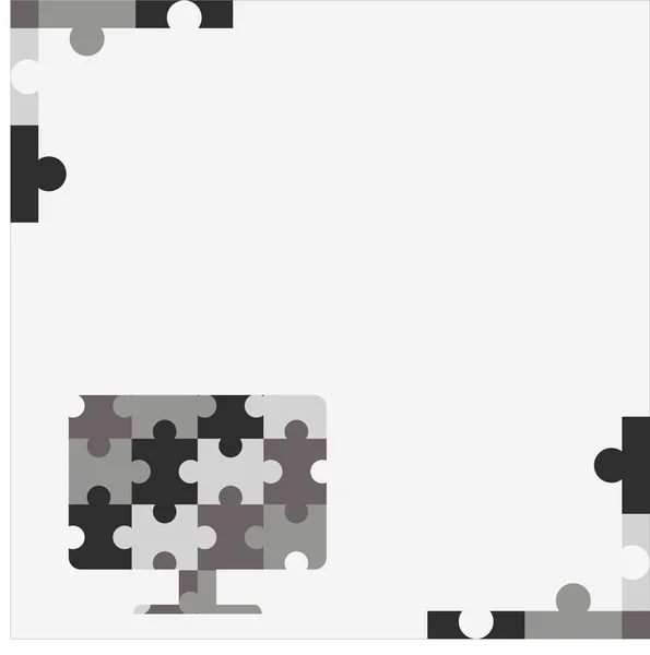 Puzzle Background Vector Design Illustration — Stock Vector