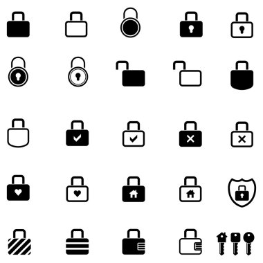 Kilitleri Icons Set