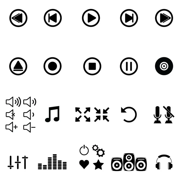 Schaltfläche Symbole gesetzt — Stockvektor