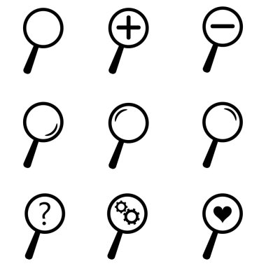 Büyüteç Icon set