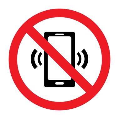 Cep telefonu zil ses sessiz işaretini