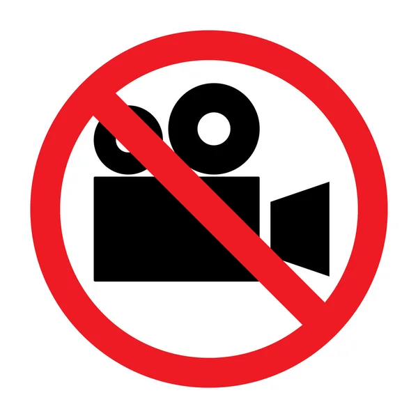 Sign of prohibition of video camera — Stock Vector