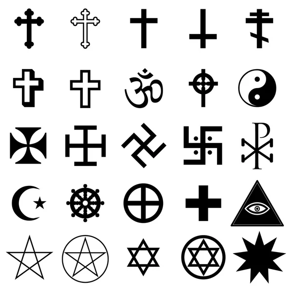 Иконы религий Стоковый вектор
