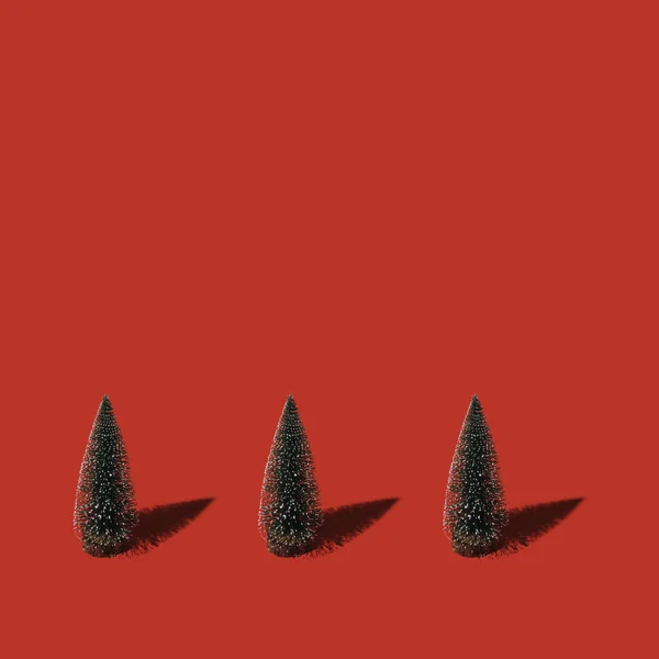 Minimalistischer Weihnachtsbaum Mit Schatten — Stockfoto