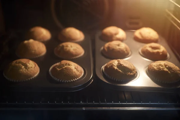 Group Cupcakes Oven Concept Sweets — Stock Photo, Image