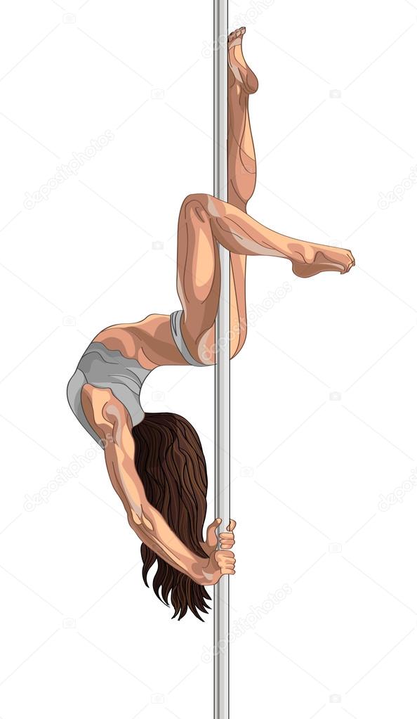 Рисунок пилоне девушка на пилоне