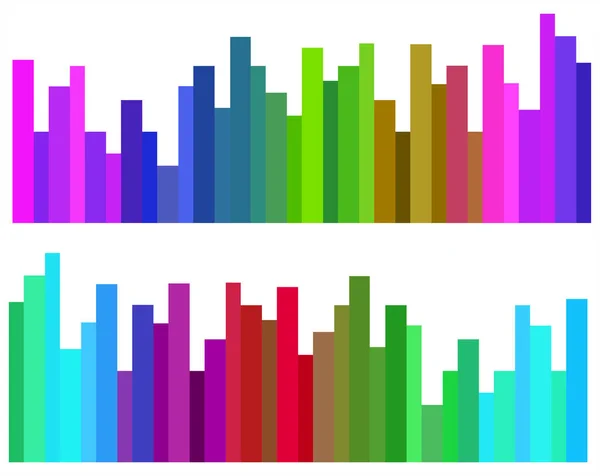 Bares Verticales Coloridos Equilizer Para Sistema Gráfico Representación Del Espectro — Vector de stock