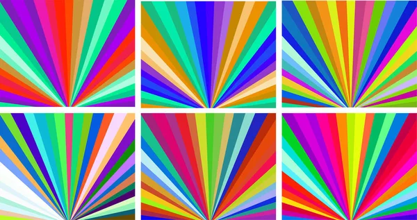 Arco Iris Sunburst Fondo Resumen Arco Iris Sunburst Fondo Pantalla — Vector de stock